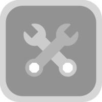 Spanner Flat round corner Icon Design vector