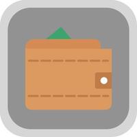 Wallet Flat round corner Icon Design vector