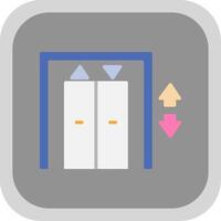 Elevator Flat round corner Icon Design vector