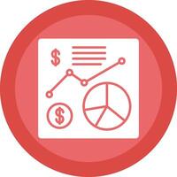 Financial Data Glyph Due Circle Icon Design vector