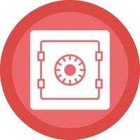 Safe Glyph Due Circle Icon Design vector