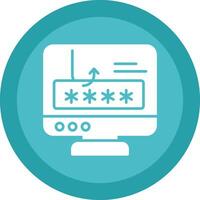 Phishing Glyph Due Circle Icon Design vector