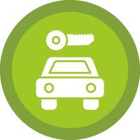 Car Rental Glyph Due Circle Icon Design vector