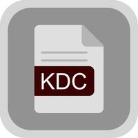 KDC File Format Flat round corner Icon Design vector