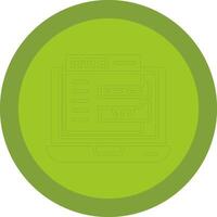 Code Glyph Due Circle Icon Design vector
