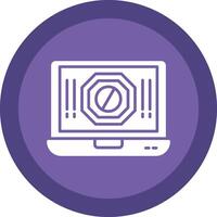 Ad Blocker Glyph Due Circle Icon Design vector
