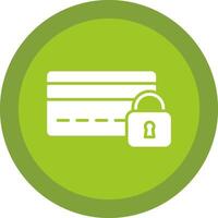 Credit Card Security Glyph Due Circle Icon Design vector