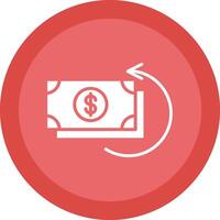 Money Back Guarantee Glyph Due Circle Icon Design vector