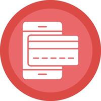 Mobile Payments Glyph Due Circle Icon Design vector
