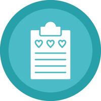 Wish List Glyph Due Circle Icon Design vector