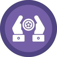 Premium Quality Glyph Due Circle Icon Design vector
