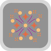 Firework Flat round corner Icon Design vector