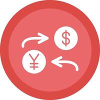 Currency Exchange Glyph Due Circle Icon Design vector