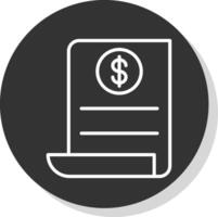 Pay Bill Glyph Due Circle Icon Design vector