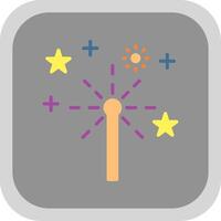 Sparkler Flat round corner Icon Design vector