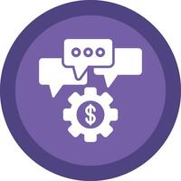 Business Dialog Glyph Due Circle Icon Design vector