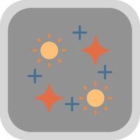 Sparkles Flat round corner Icon Design vector