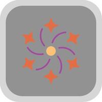 Firework Flat round corner Icon Design vector