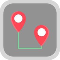 Map Flat round corner Icon Design vector