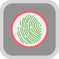 Fingerprint Flat round corner Icon Design vector