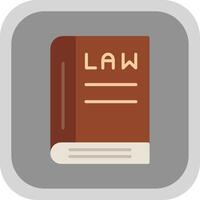 Law Book Flat round corner Icon Design vector