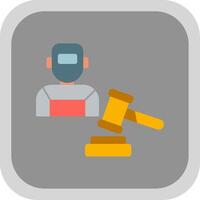 Labour Law Flat round corner Icon Design vector