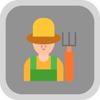 Farmer Flat round corner Icon Design vector