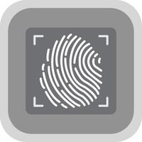 Fingerprint Flat round corner Icon Design vector