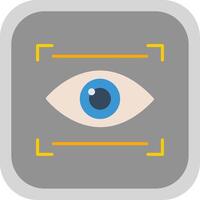 Eye Scan Flat round corner Icon Design vector