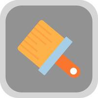 Paint Brush Flat round corner Icon Design vector