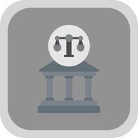 Court Flat round corner Icon Design vector
