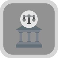 Court Flat round corner Icon Design vector