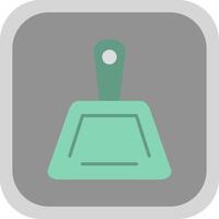 Dustpan Flat round corner Icon Design vector