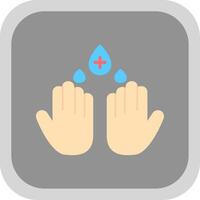 Hand Wash Flat round corner Icon Design vector