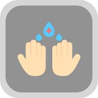 Hand Wash Flat round corner Icon Design vector