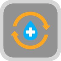 Water Cycle Flat round corner Icon Design vector