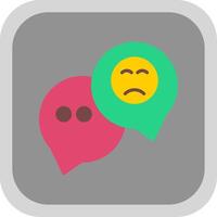 Speech Bubble Flat round corner Icon Design vector