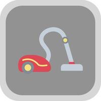 Vacuum Cleaner Flat round corner Icon Design vector