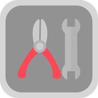 Tools Flat round corner Icon Design vector