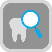 Tooth Flat round corner Icon Design vector