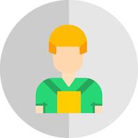 Builder Flat Scale Icon Design vector