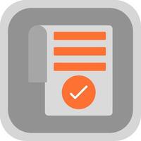 Checklist Flat round corner Icon Design vector