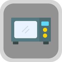 Microwave Flat round corner Icon Design vector