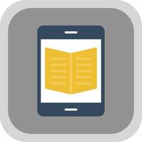 Ebook Flat round corner Icon Design vector