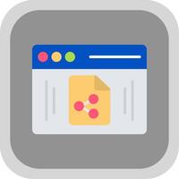 File Sharing Flat round corner Icon Design vector