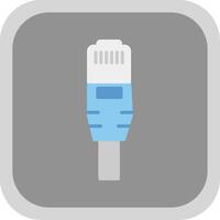 Ethernet Flat round corner Icon Design vector