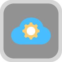 Cloud Settings Flat round corner Icon Design vector