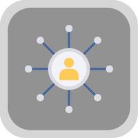 Networking Flat round corner Icon Design vector