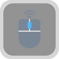 Wireless Mouse Flat round corner Icon Design vector