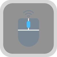 Wireless Mouse Flat round corner Icon Design vector